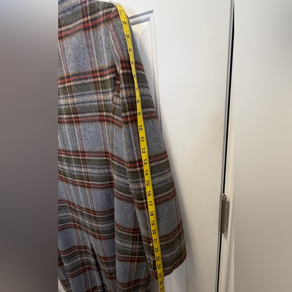 Ralph Lauren Gray and Red Plaid Pea Coat - Picture 9 of 14